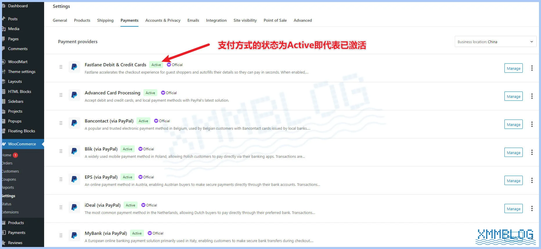 PayPal成功绑定到Woocommerce