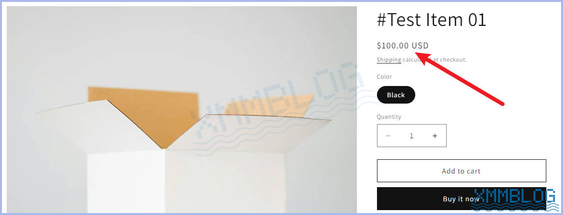 Shopify产品售价-无划线价