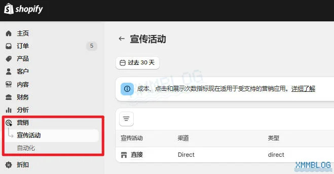 #Shopify后台-营销活动