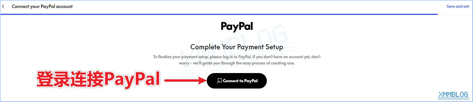 登录连接PayPal账户